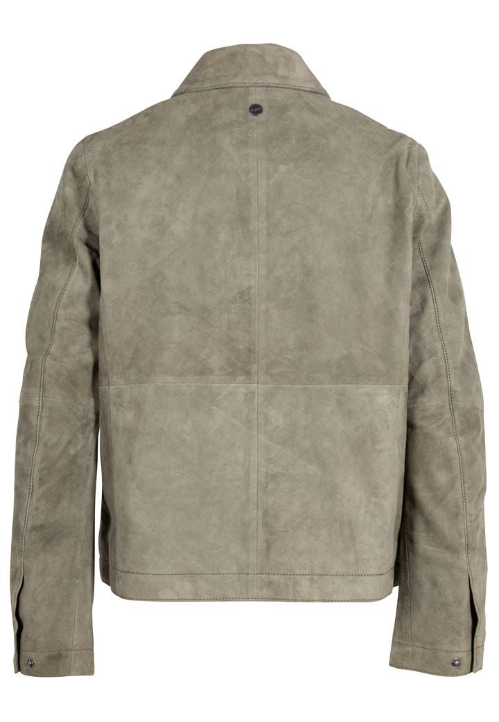 Yaima CF Leather Jacket, Light Sage