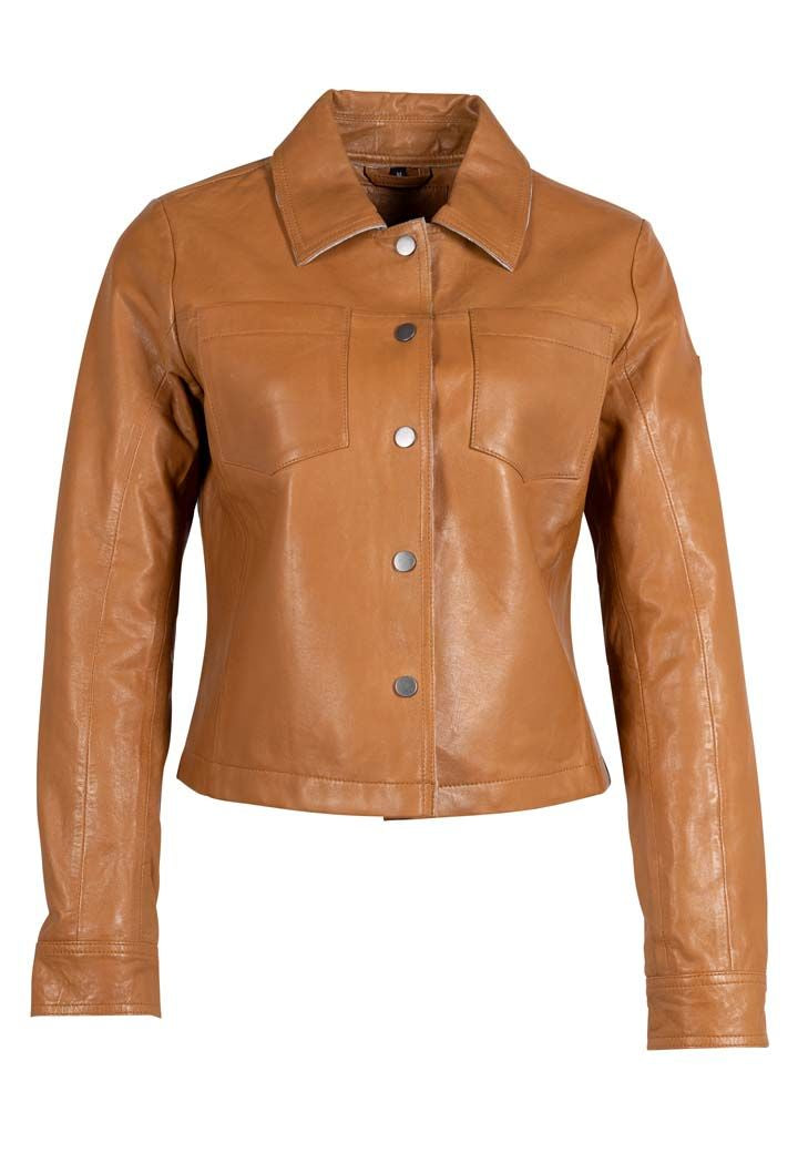 Lefei CF Leather Jacket, Camel