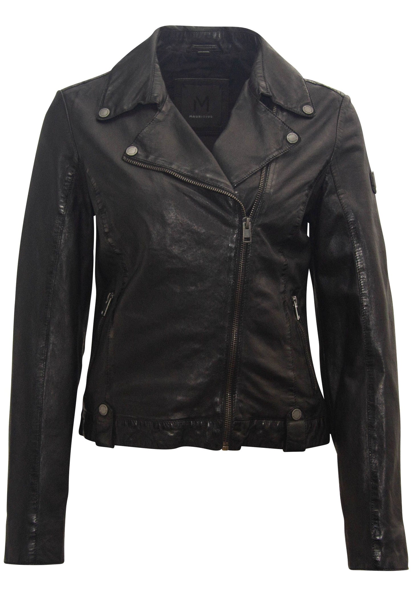 Fayola RF Leather Jacket, Black