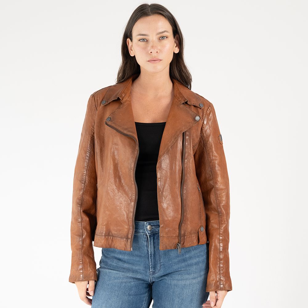 Fayola RF Leather Jacket, Cognac