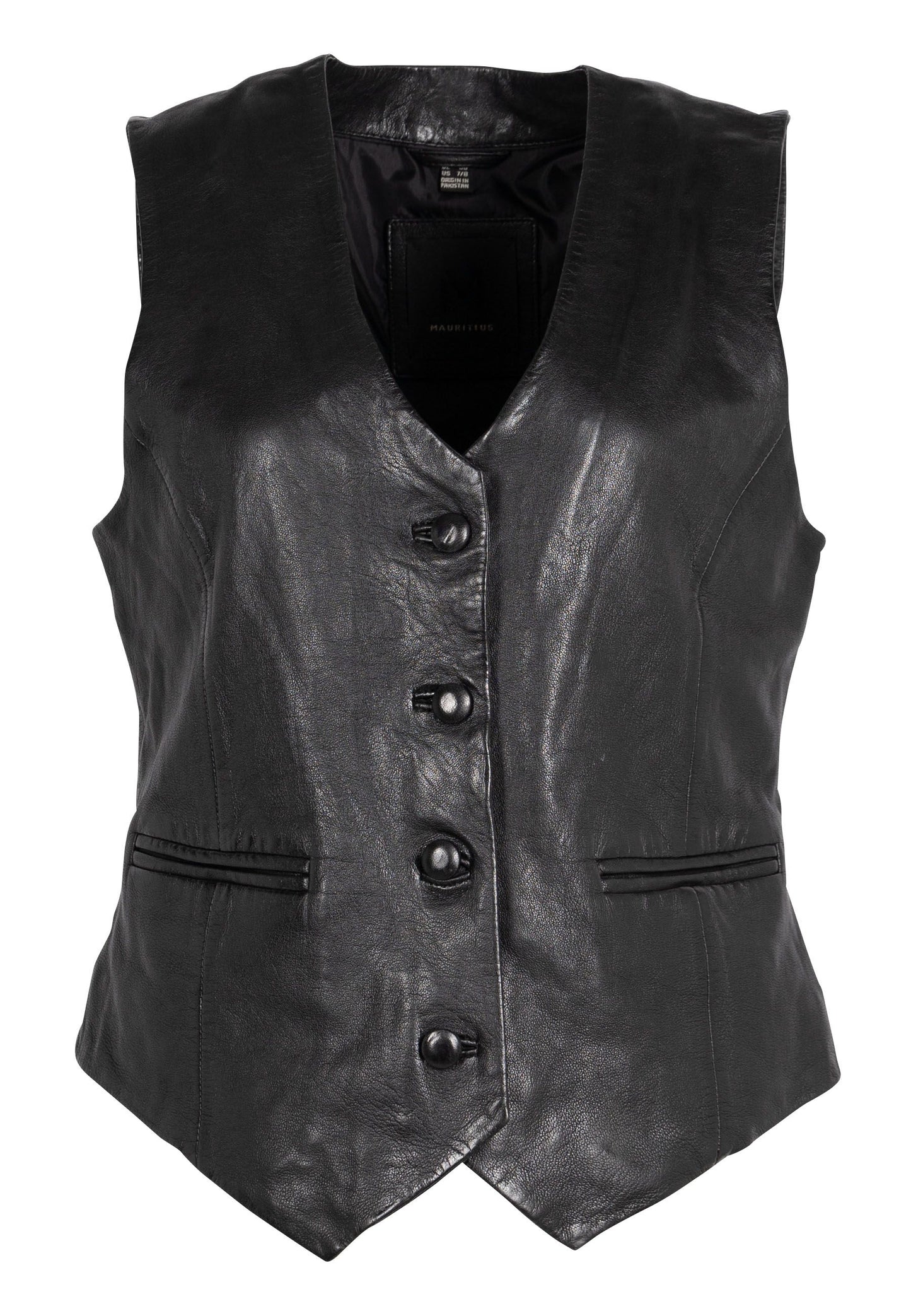 Kiralee RF Leather Vest, Black