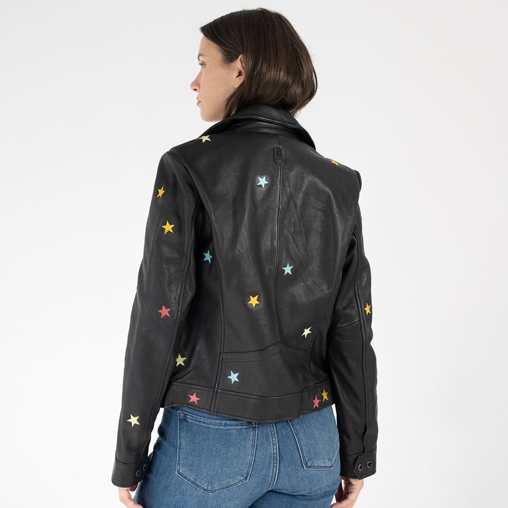 Nanca RF Leather Jacket, Black
