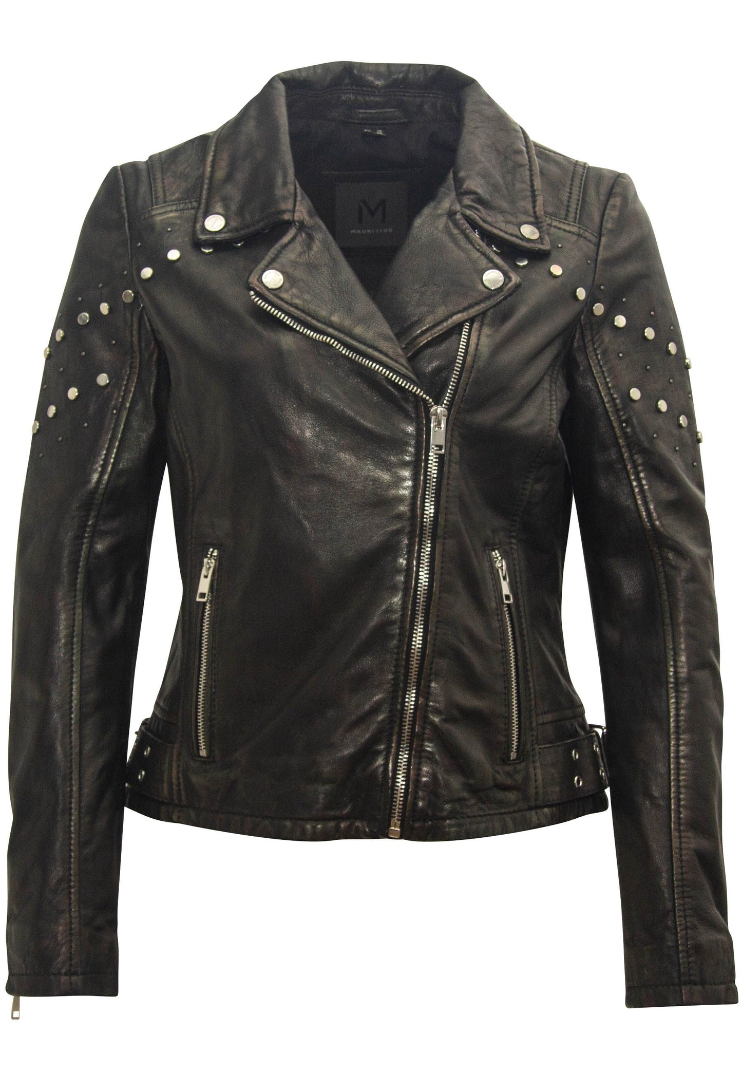 Danielle RF Leather Jacket, Black