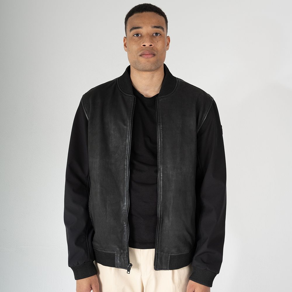 Horizon CF Leather Jacket, Black