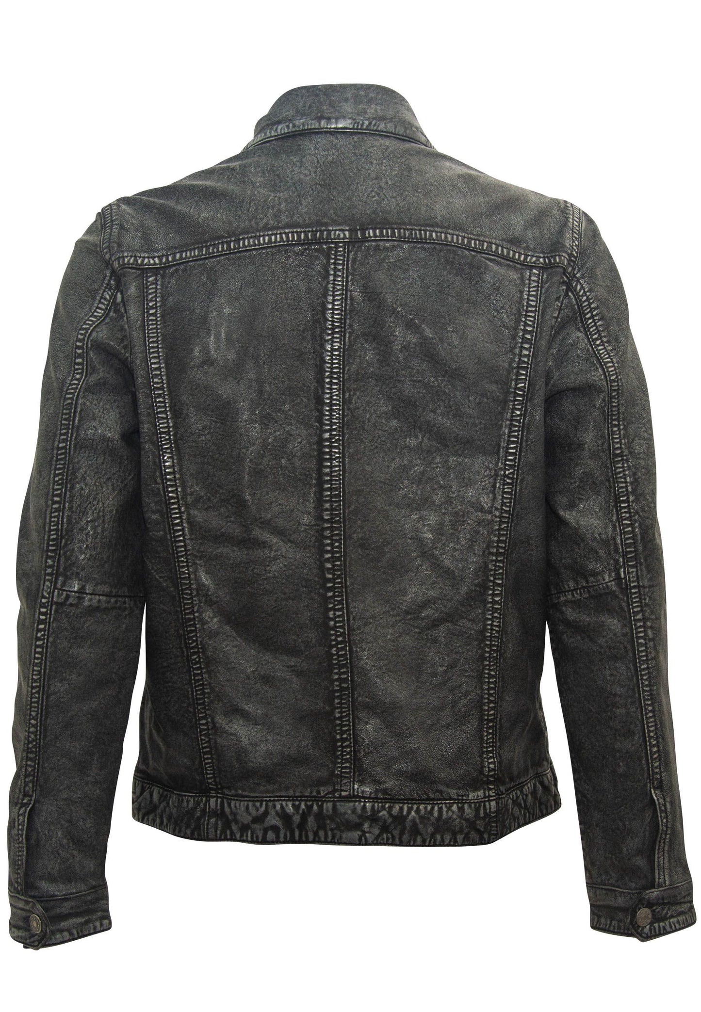 Geoff 2 RF Leather Jacket, Vintage Denim