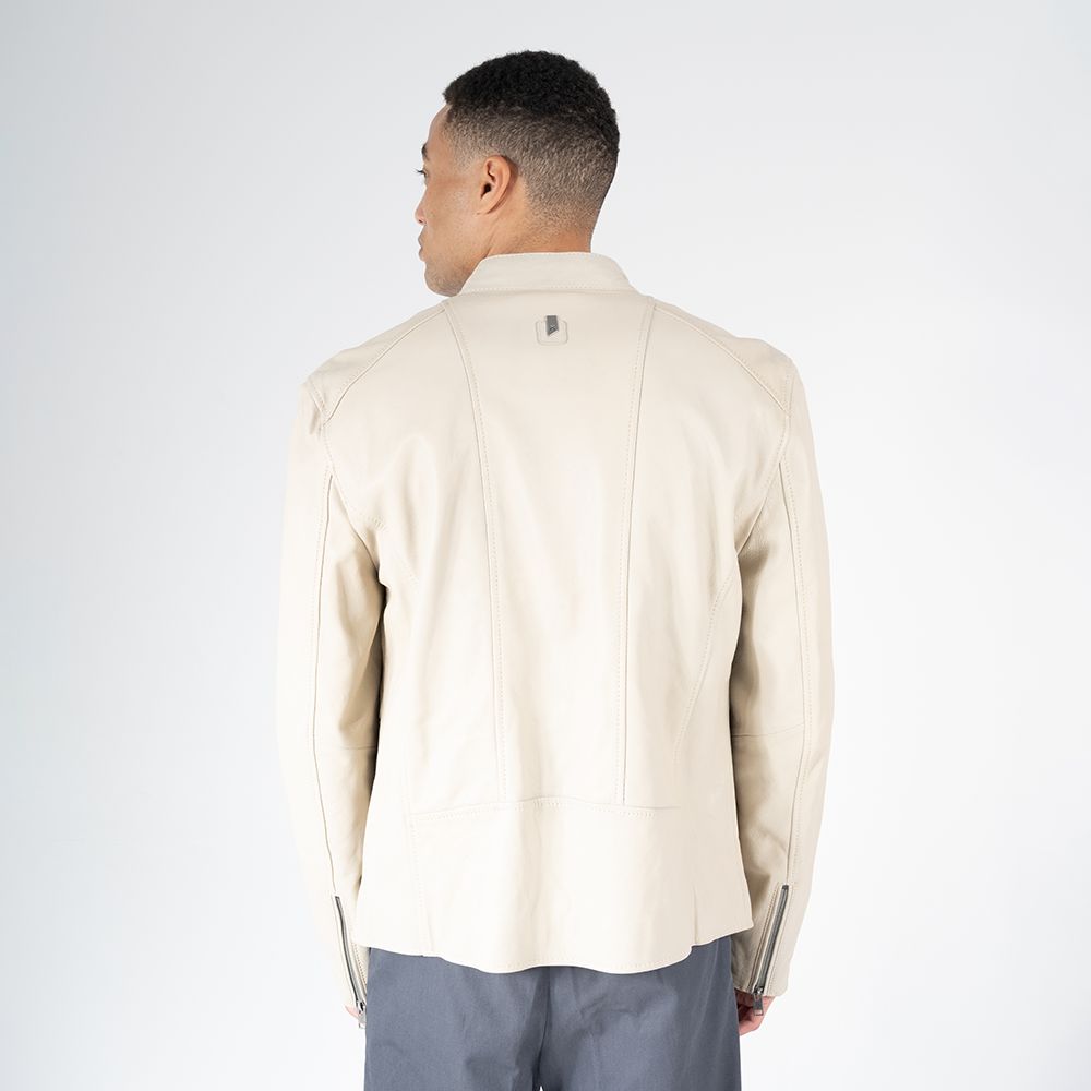 Kovin RF Leather Jacket, Chalk