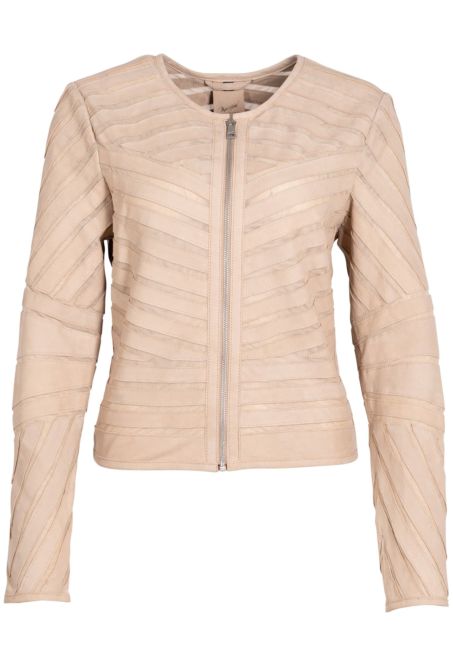 Yva RF Leather Jacket, Beige