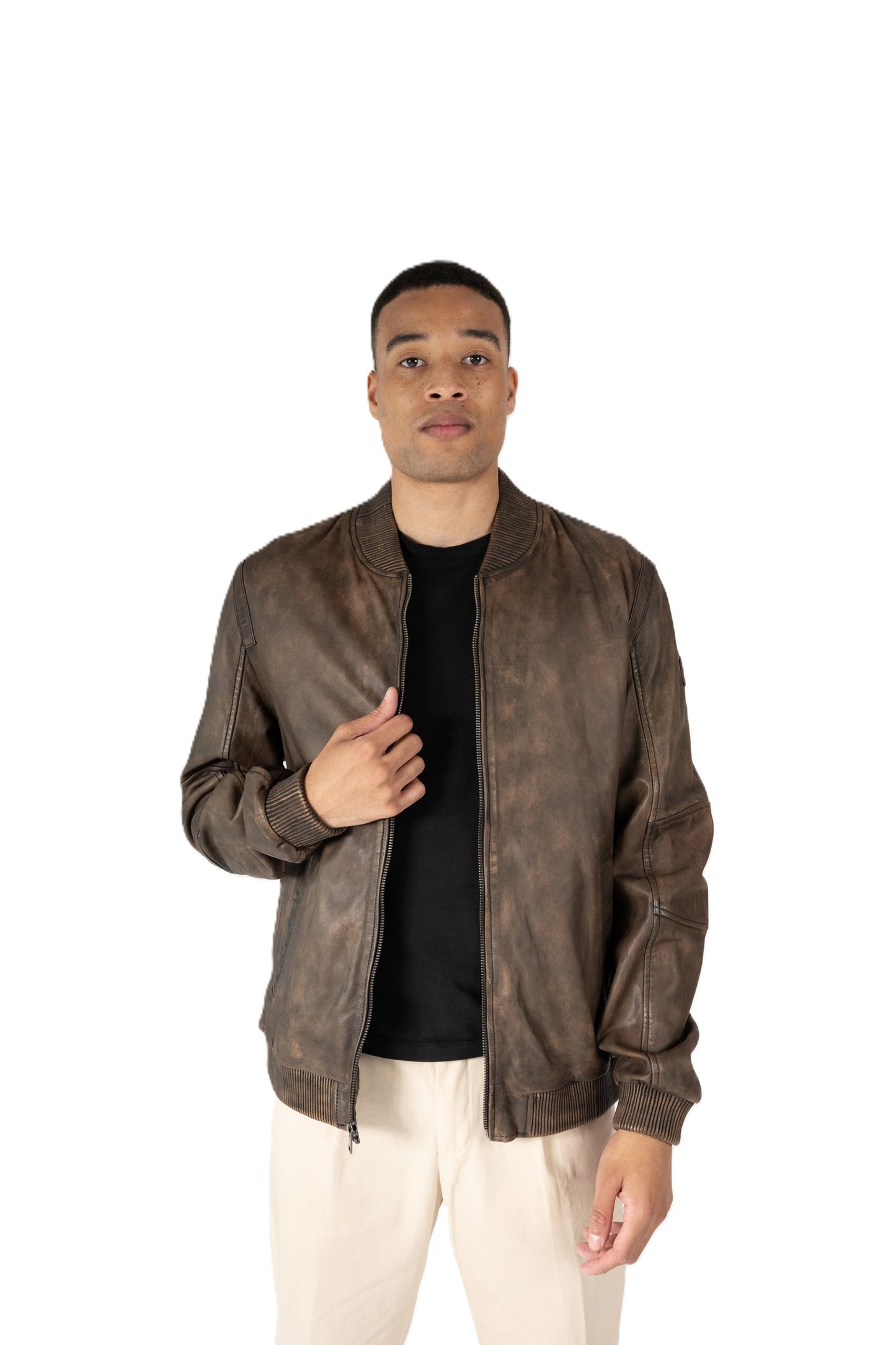 Jerros CF Leather Jacket, Brown