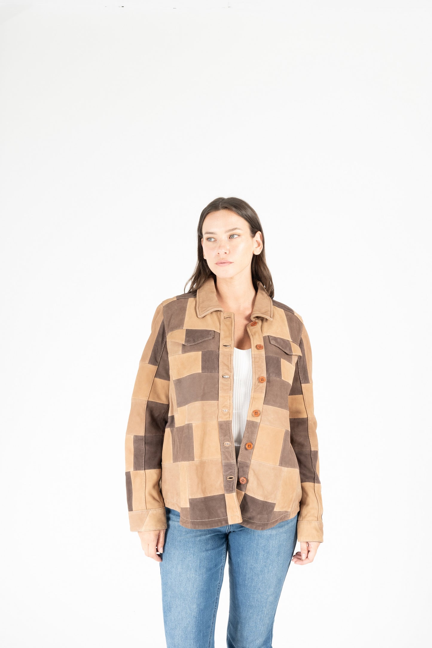 Keona RF Leather Jacket, Cognac