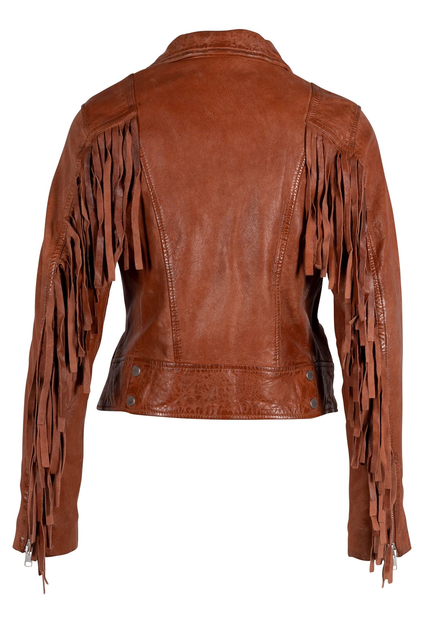 Zoe RF Leather Jacket, Burnt Orange