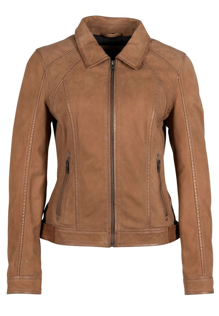 Sunny RF Leather Jacket, Cognac