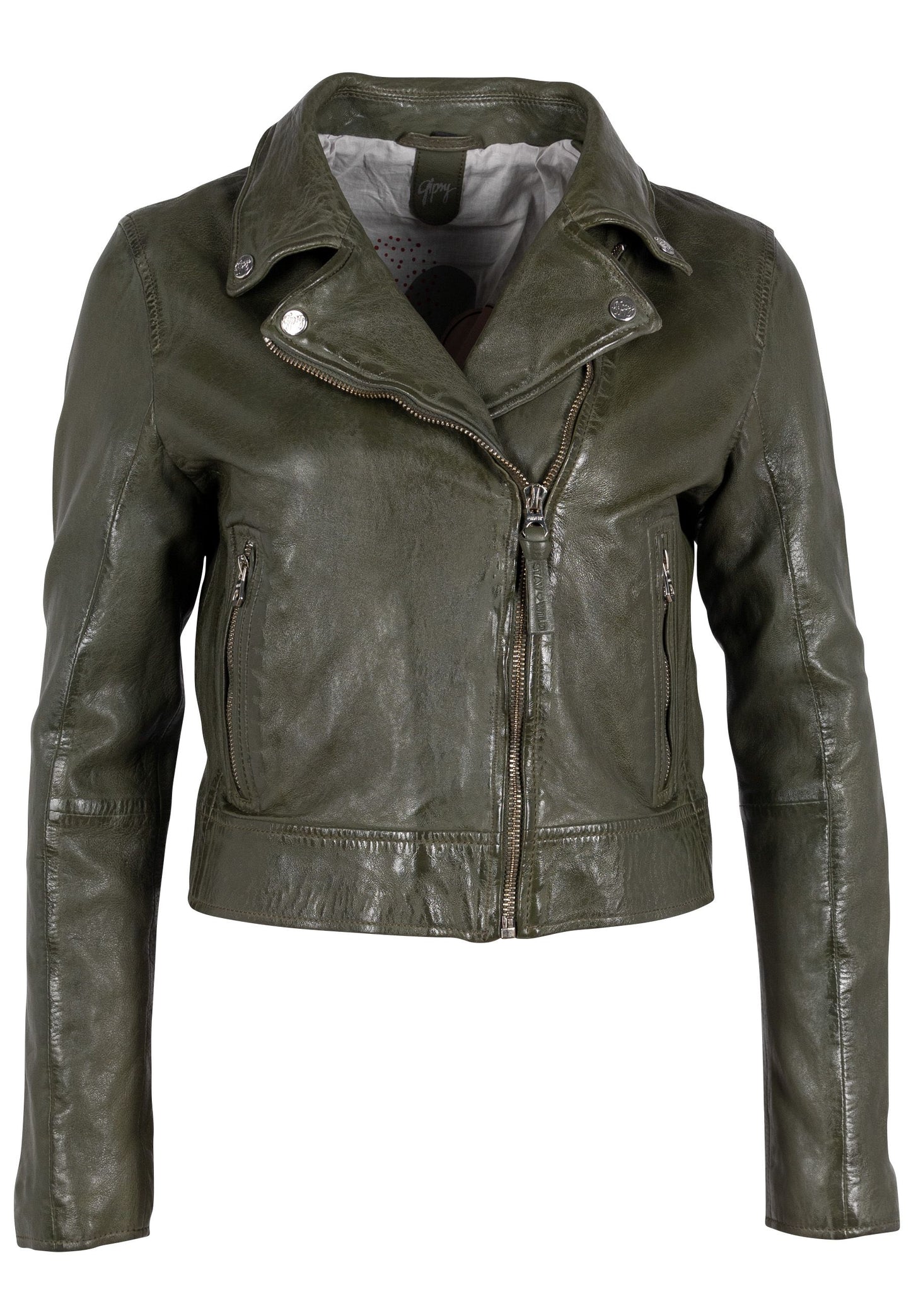 Julene RF Leather Jacket, Jade