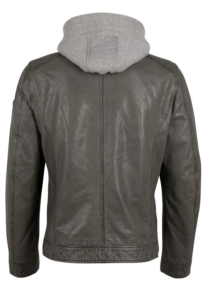 Baxder CF Leather Jacket, Dusty Green