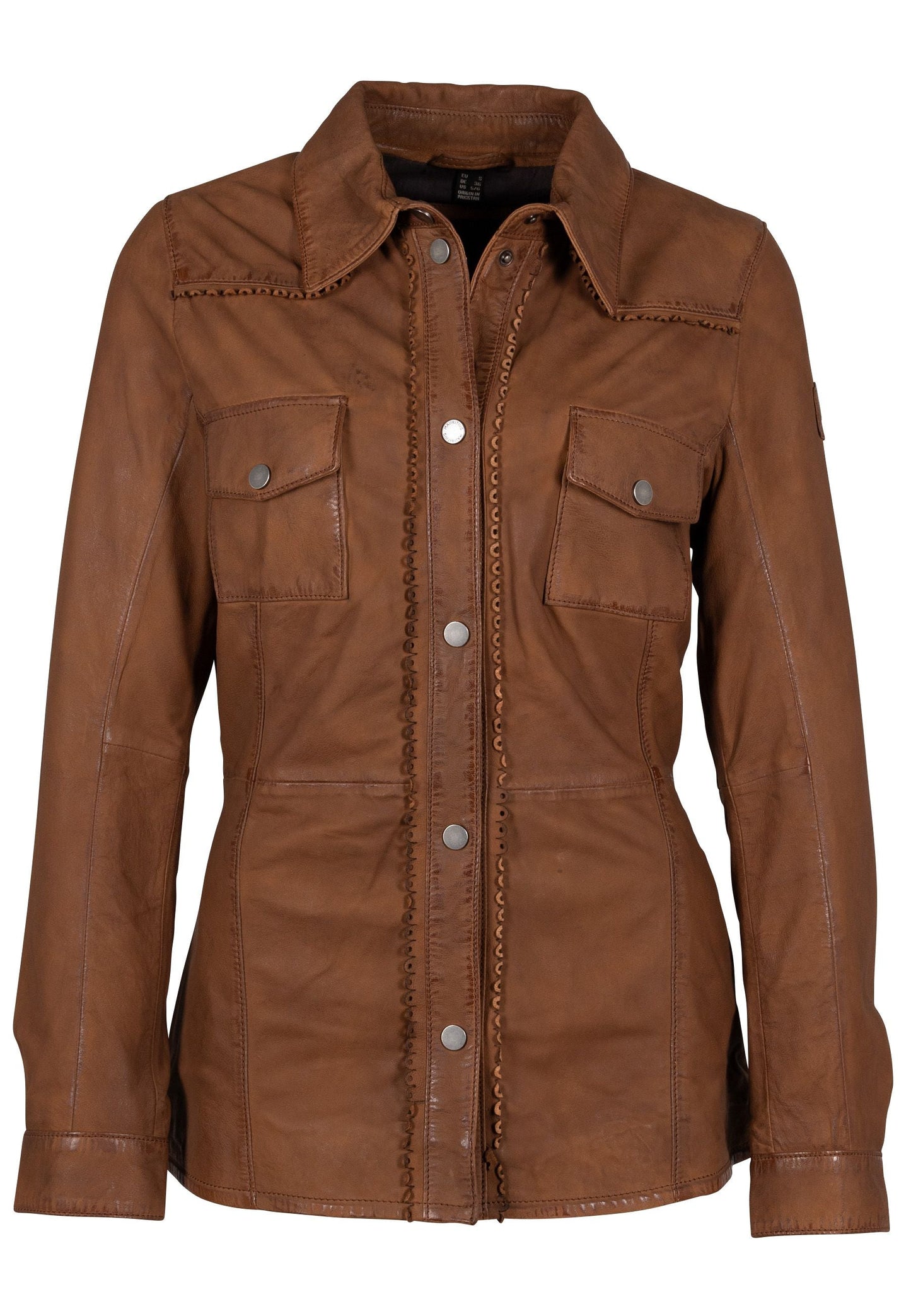 Melodee RF Leather Jacket, Cognac