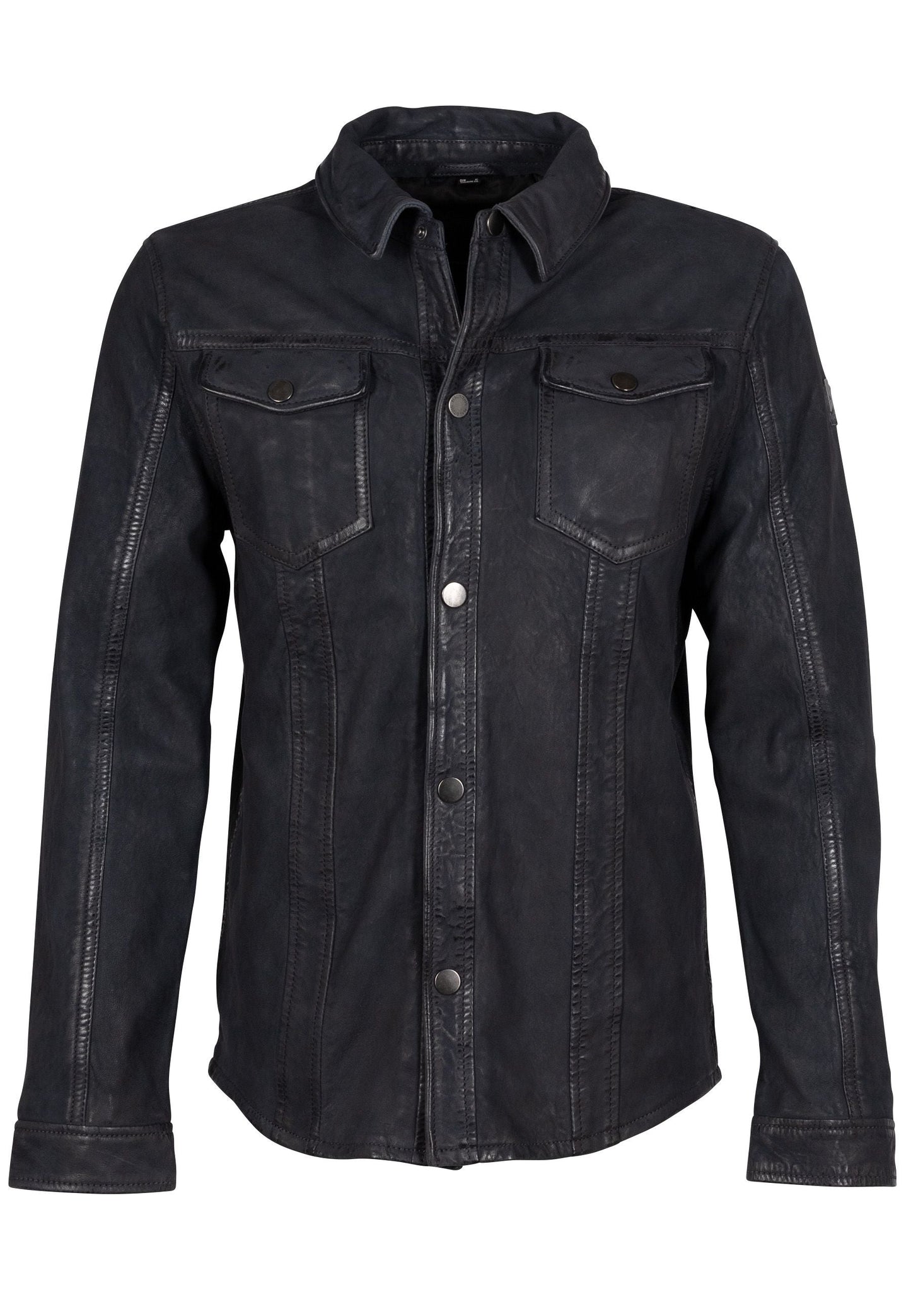 Sedro RF Leather Jacket, Dark Navy