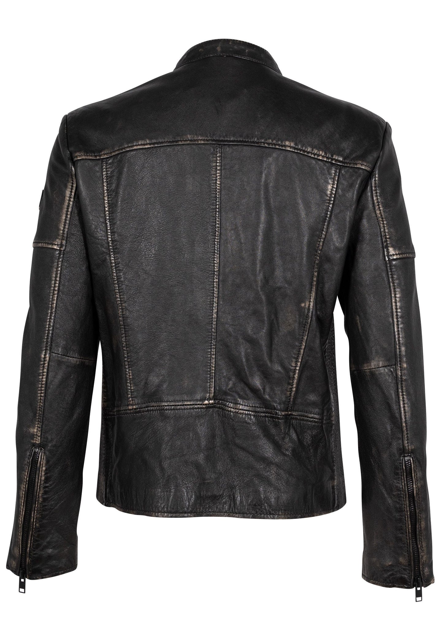 Aryn RF Leather Jacket, Vintage Black