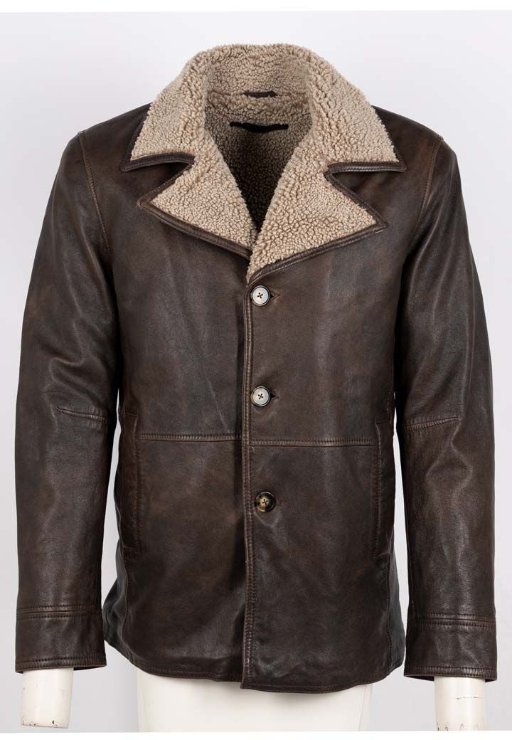 Brew CF Leather Jacket, Chestnut