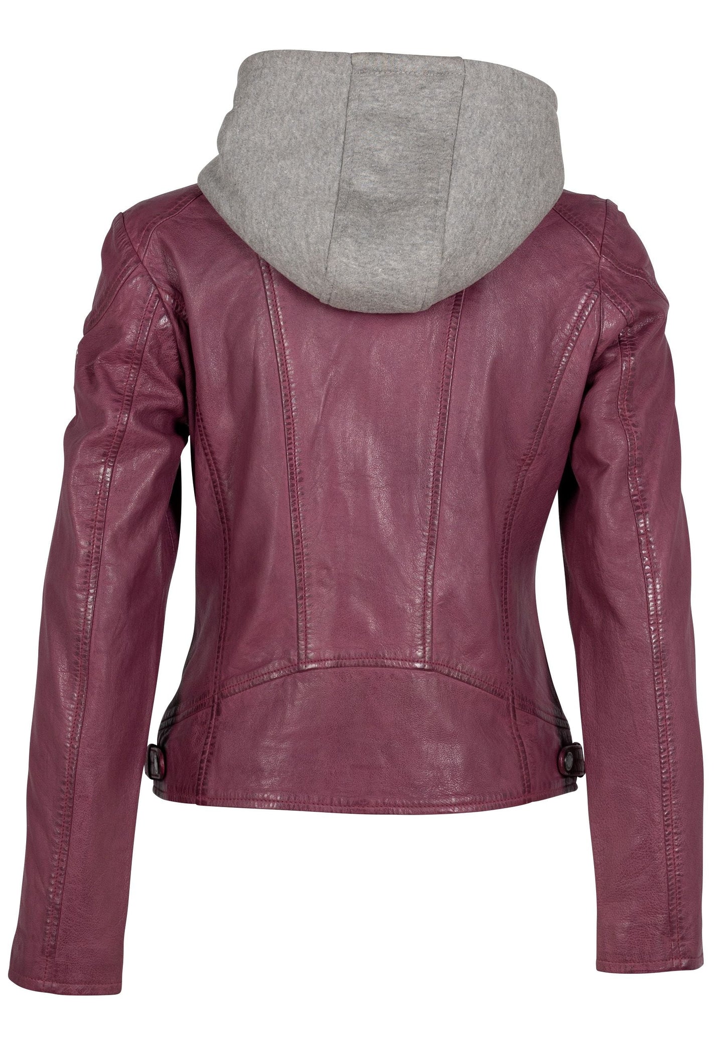 Allice RF Leather Jacket, Dark Pink