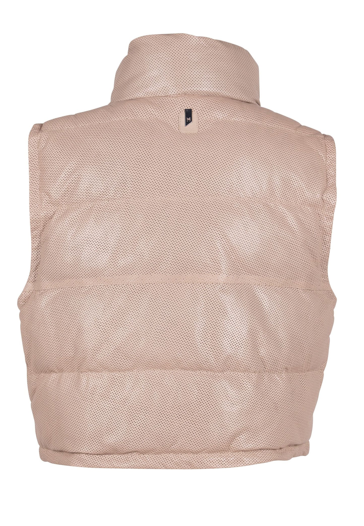 Ellice OS Leather Vest, Stone