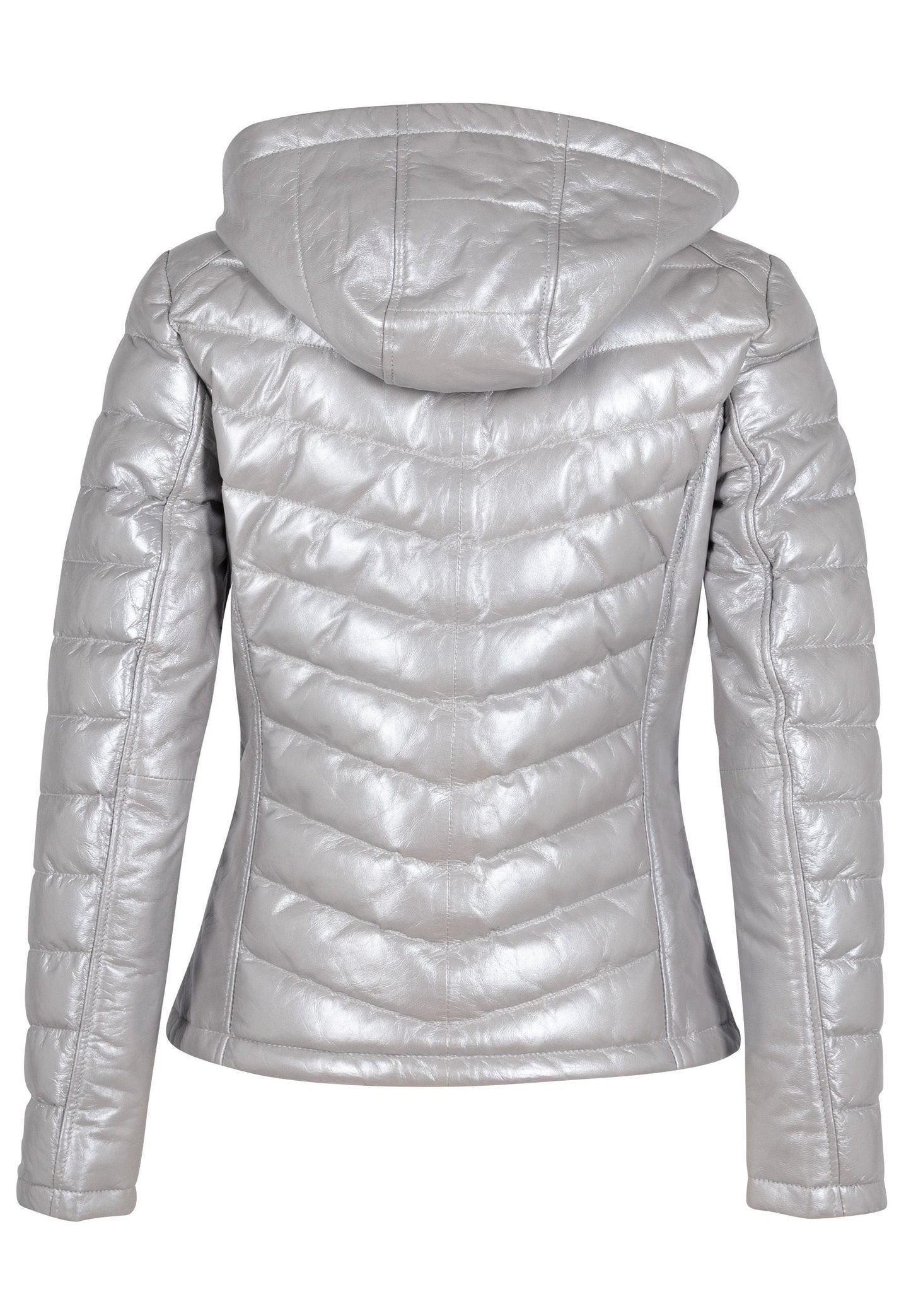 Corbin CF Leather Jacket, Silver Grey