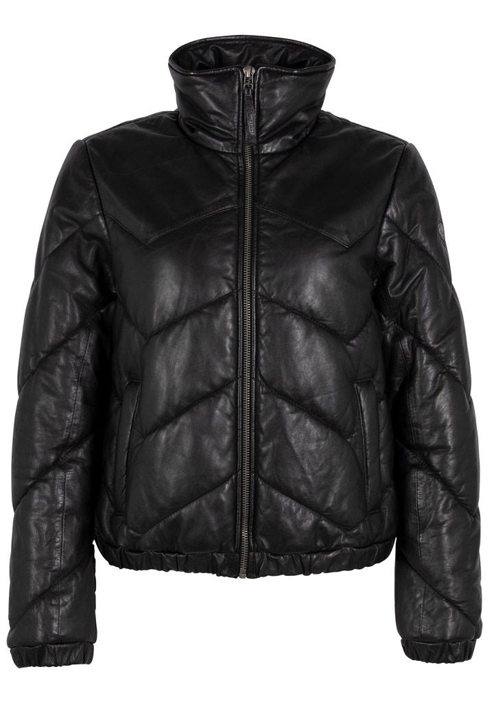 Nele CF Leather Jacket, Black