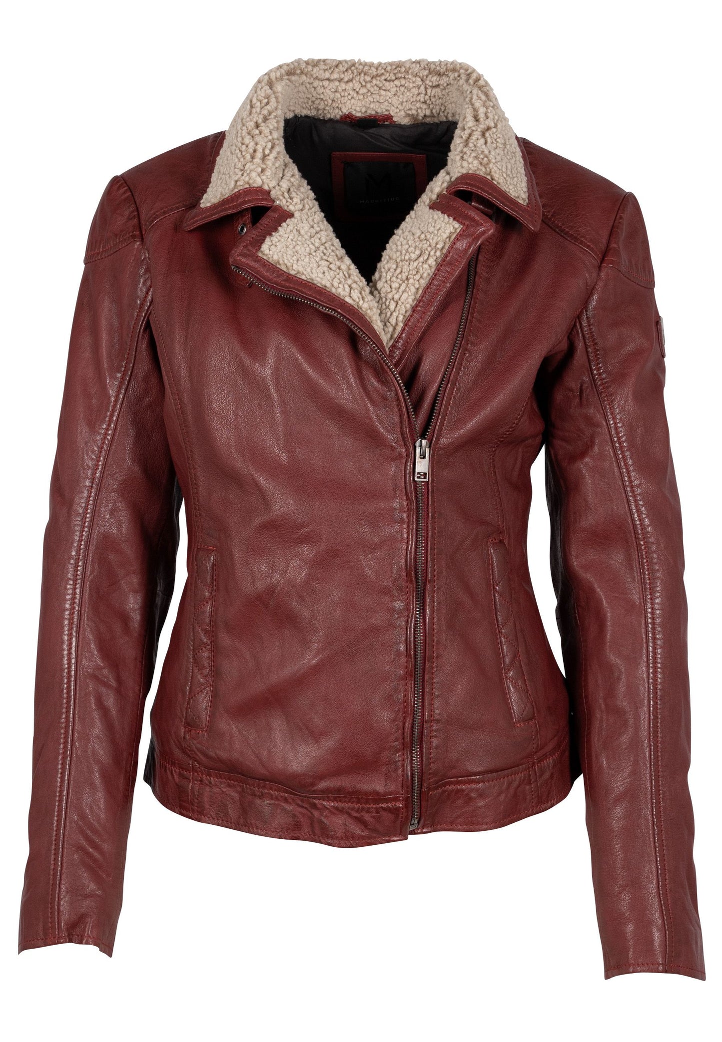 Jenja RF Leather Jacket, Red