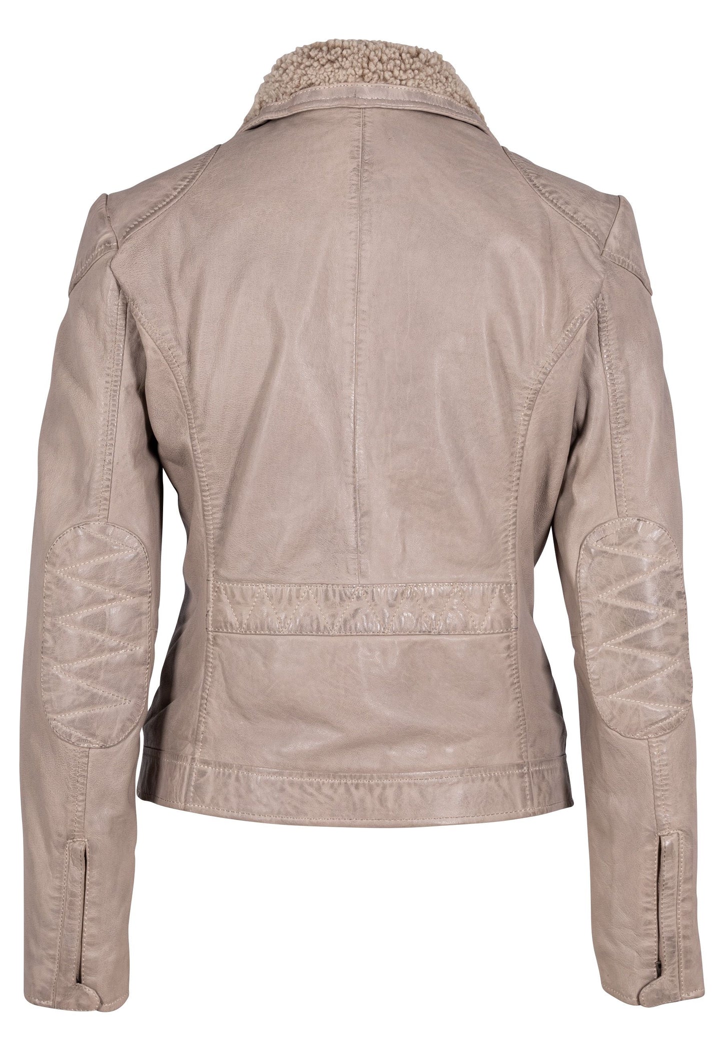 Jenja RF Leather Jacket, Stone