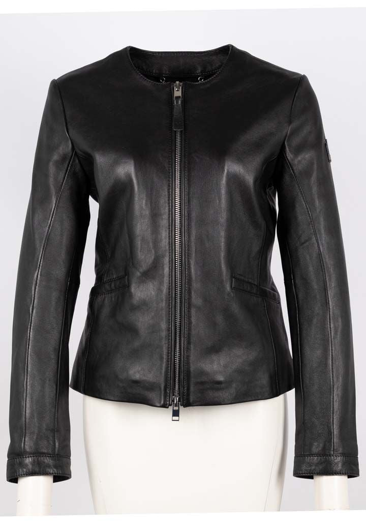 Tjara CF Leather Jacket, Black