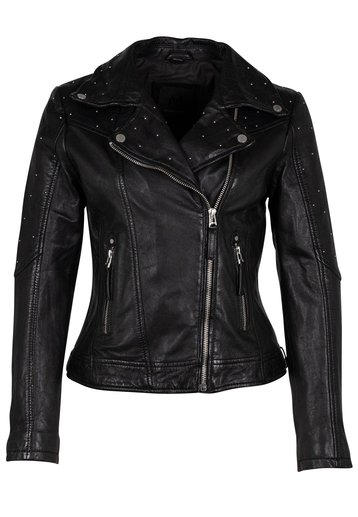 Noelia RF Leather Jacket, Black