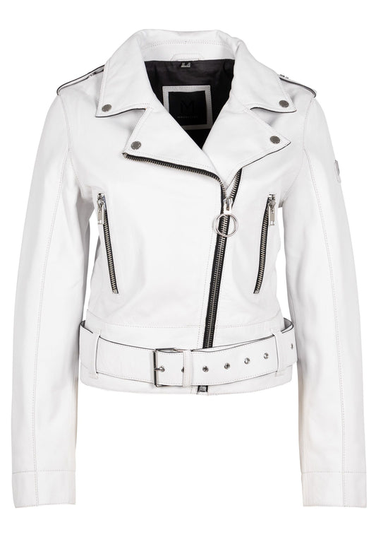 Celin RF Leather Jacket, White