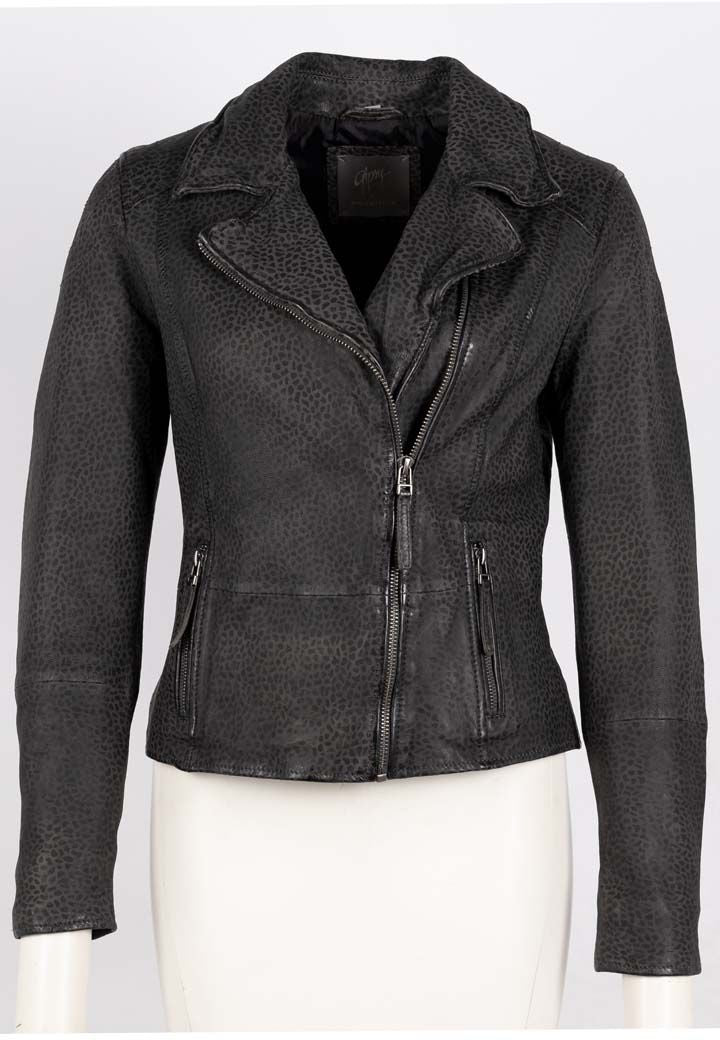 Animala RF Leather Jacket, Anthracite