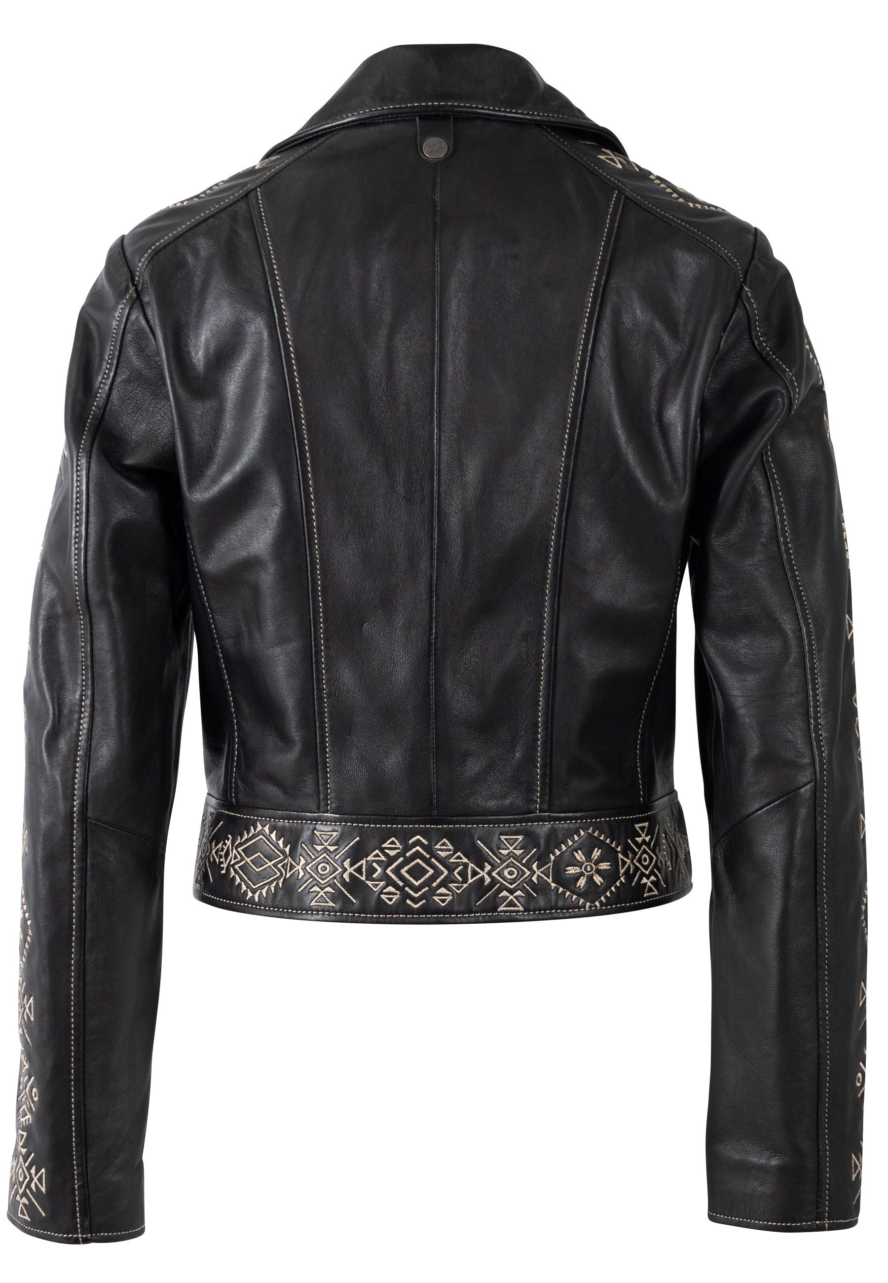 Cora RF Leather Jacket, Black – mauritiusleather