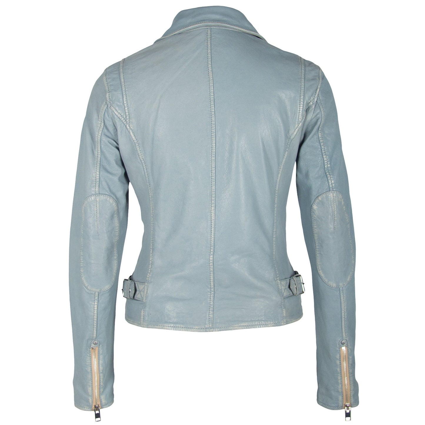 Sofia RF Leather Jacket, Winter Sky