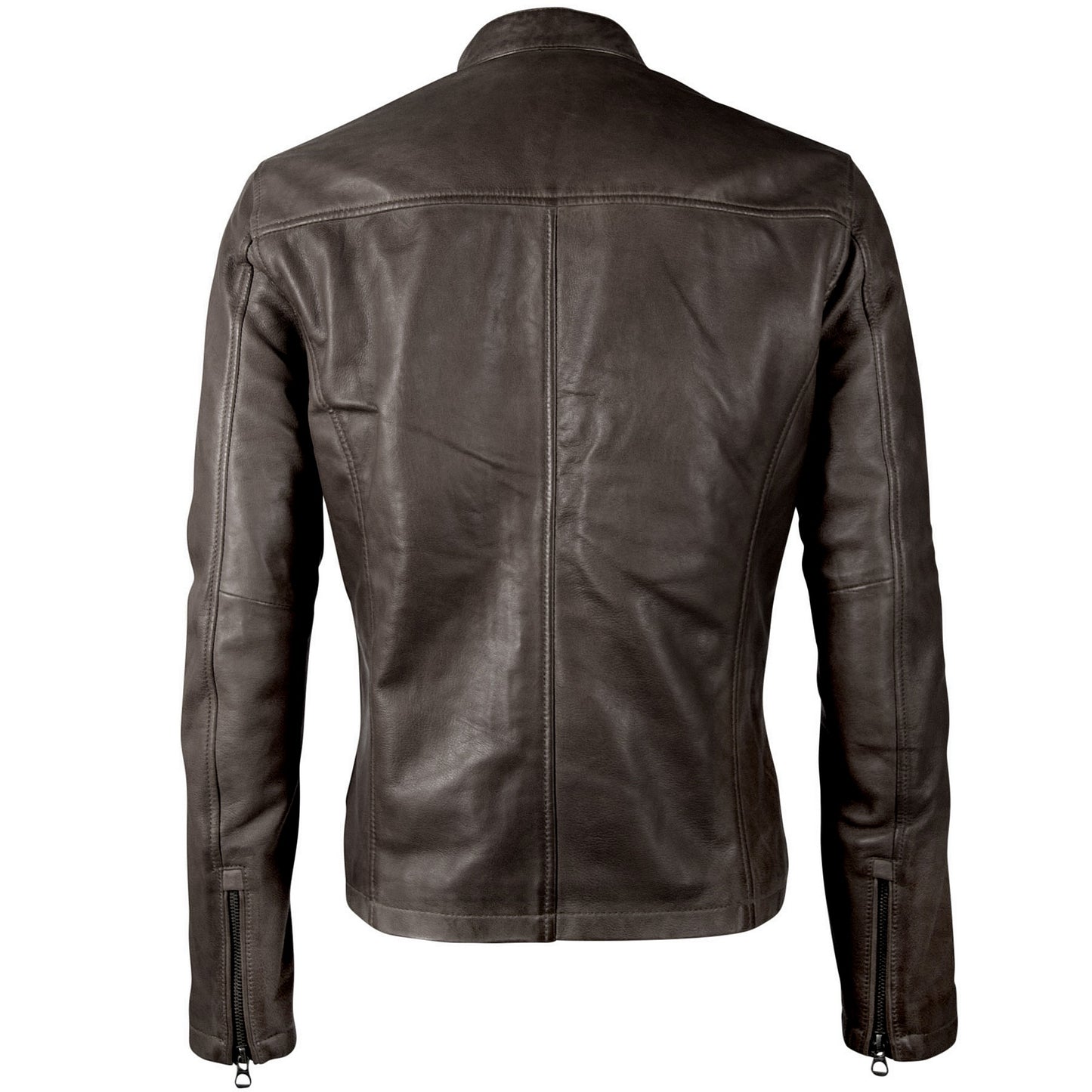 Jon RF Leather Jacket, Black