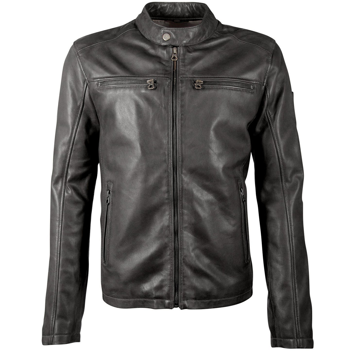 Jon RF Leather Jacket, Black