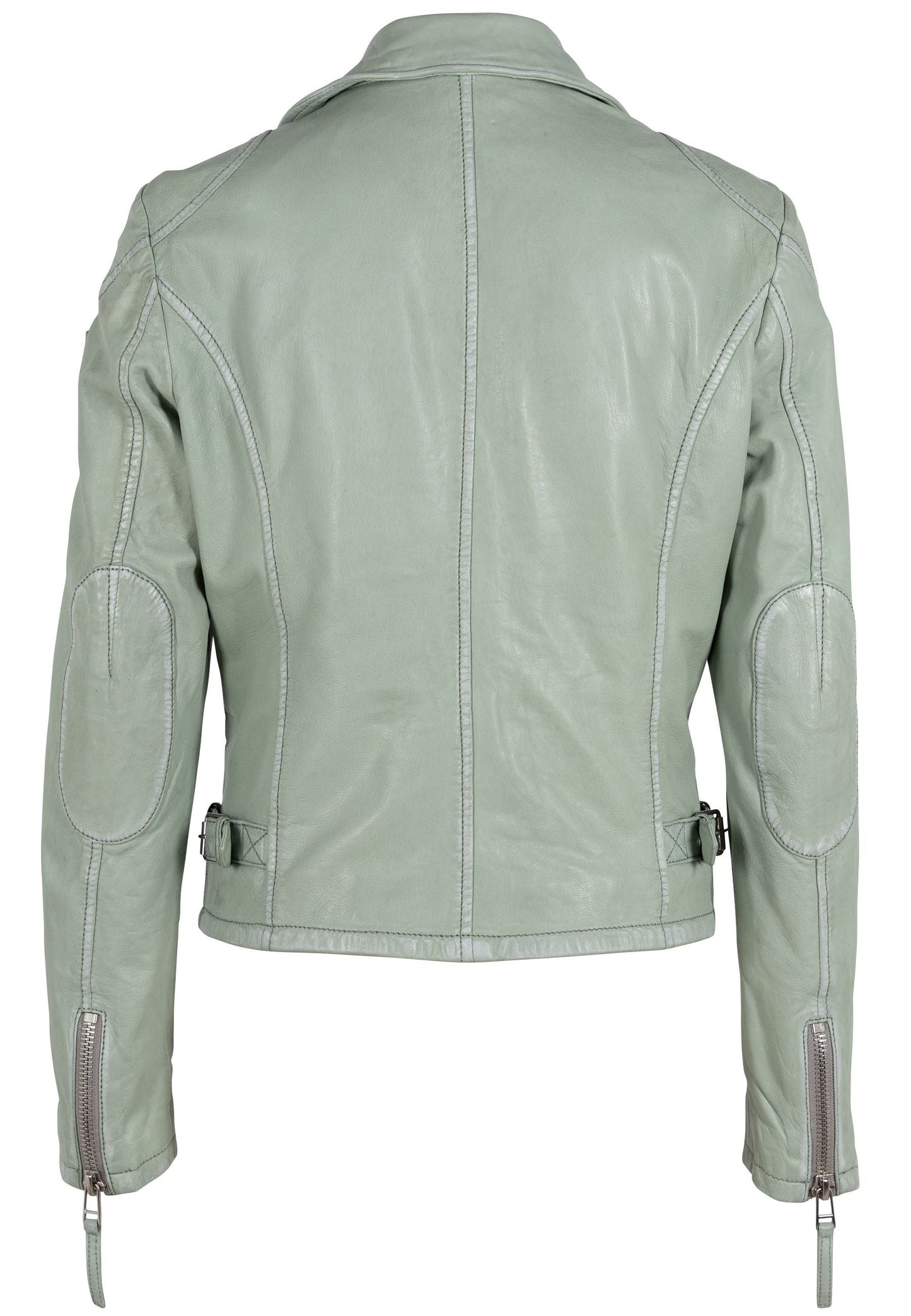 Sofia RF Leather Jacket, Frosty Green