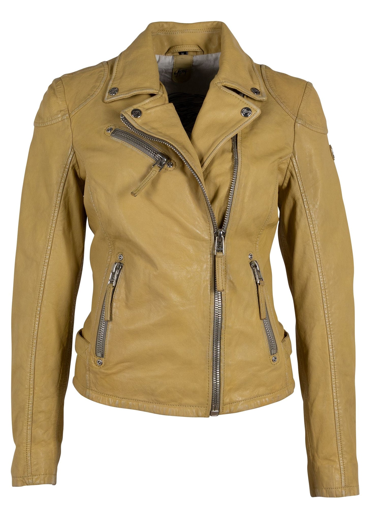 Sofia RF Leather Jacket, Yellow