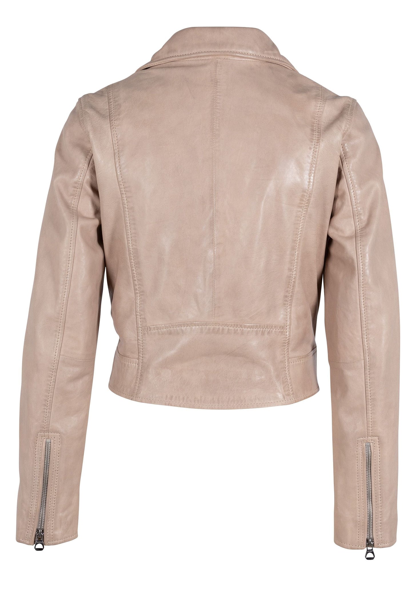 Julene RF Leather Jacket, Beige