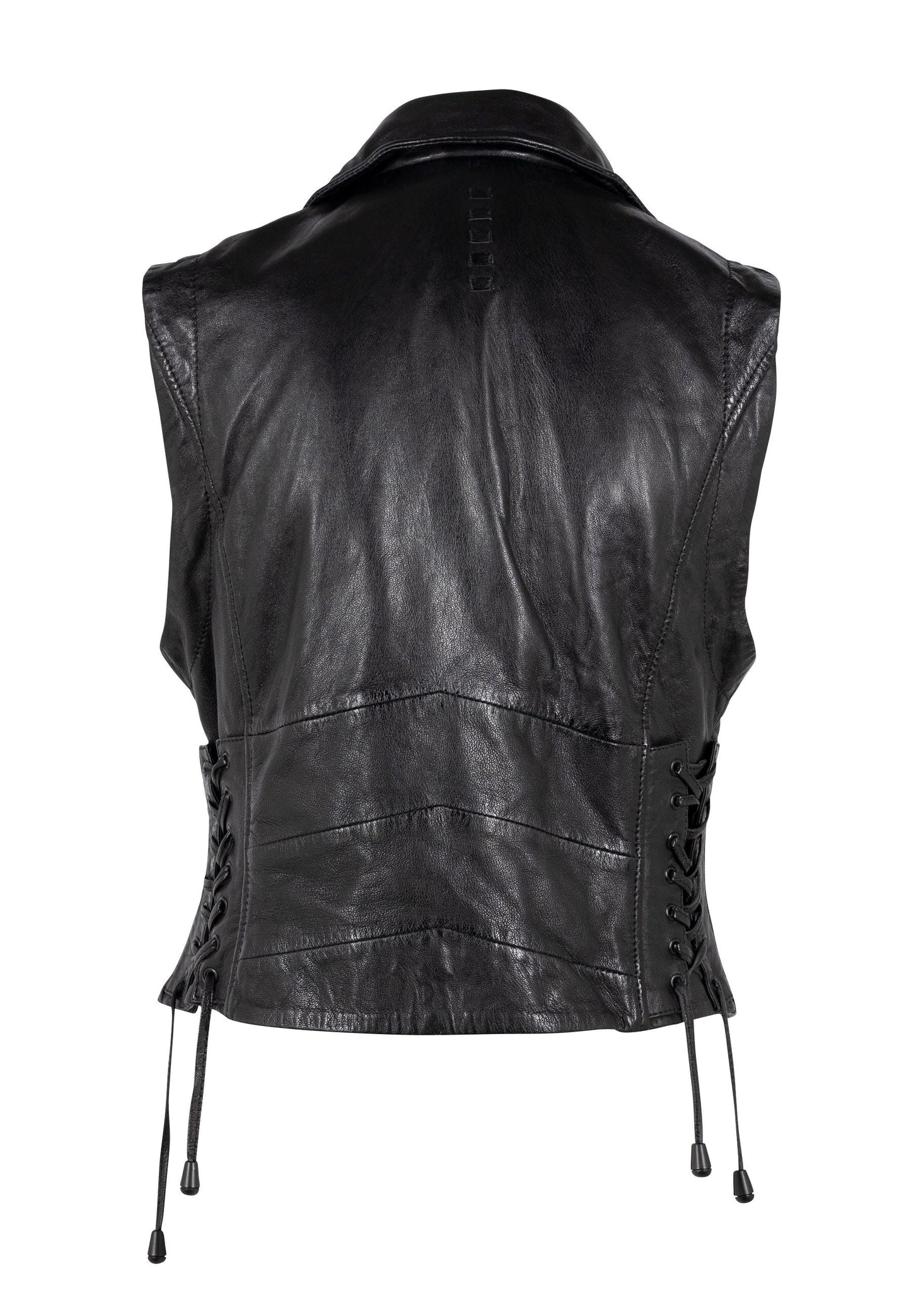 Lovy RF Leather Vest, Black