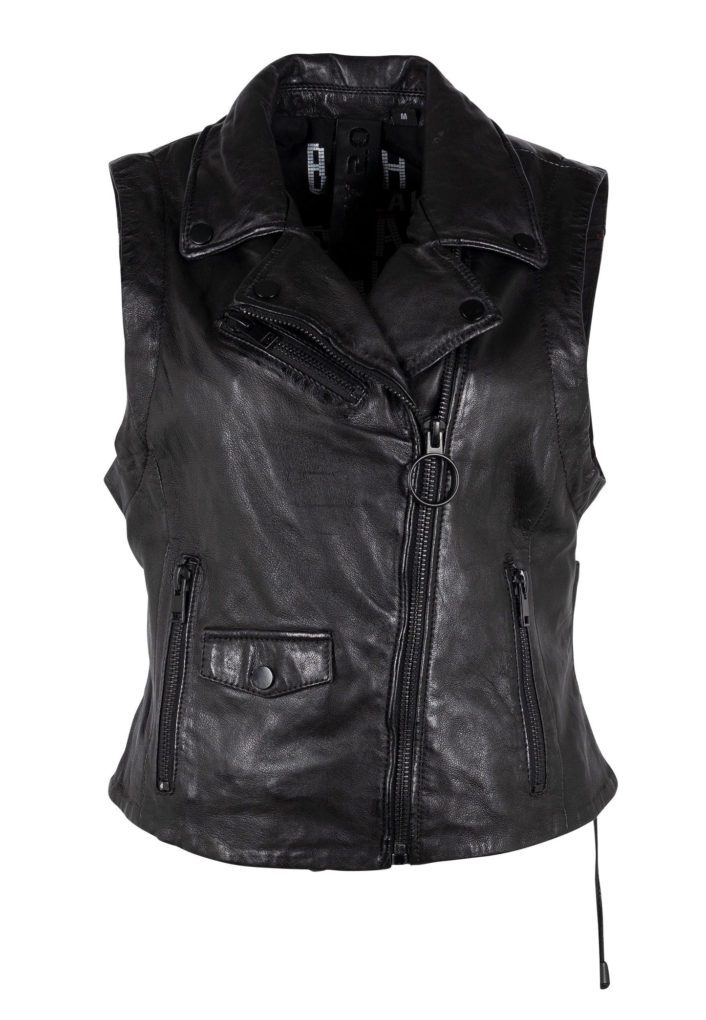 Lovy RF Leather Vest, Black