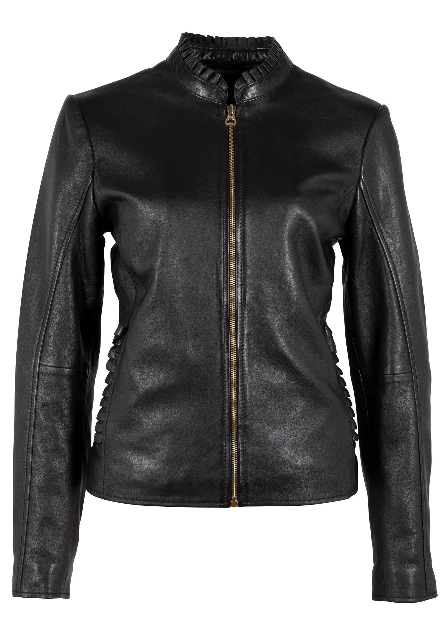 Galina RF Leather Jacket, Black