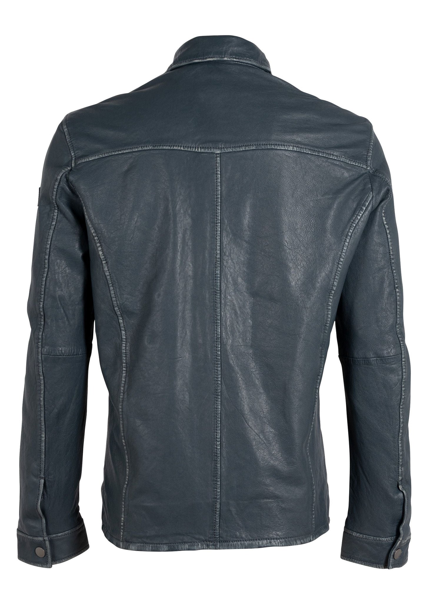 Wake RF Leather Jacket, Denim Blue