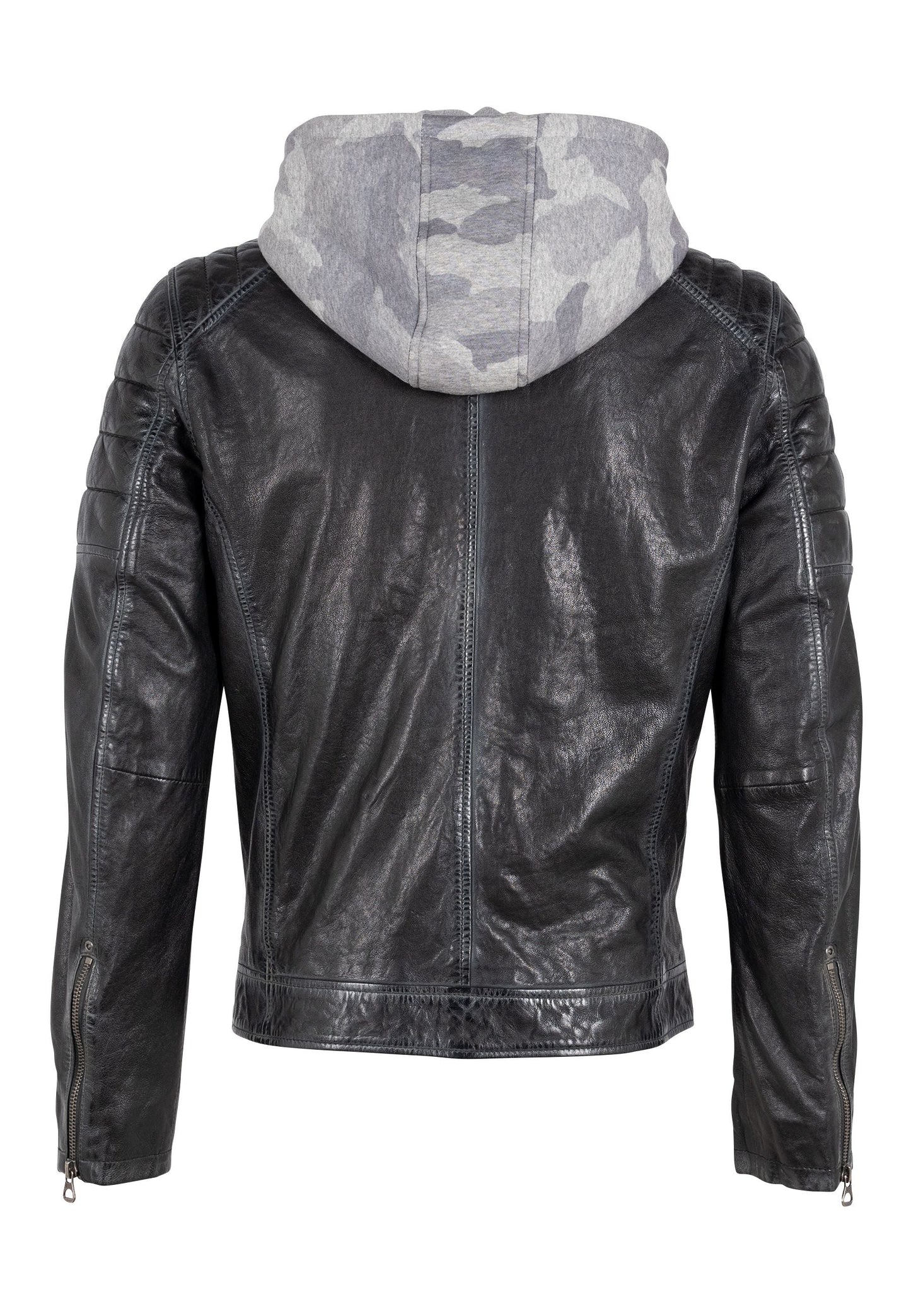 Ormey RF Leather Jacket, Black and Camo