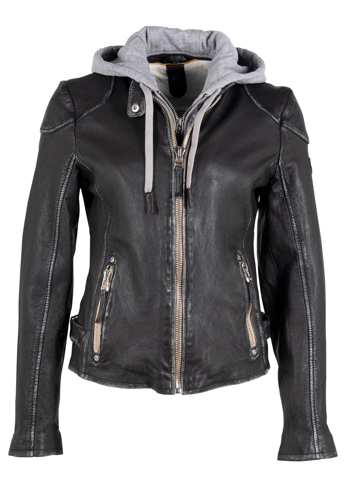 Finja RF Leather Jacket, Black