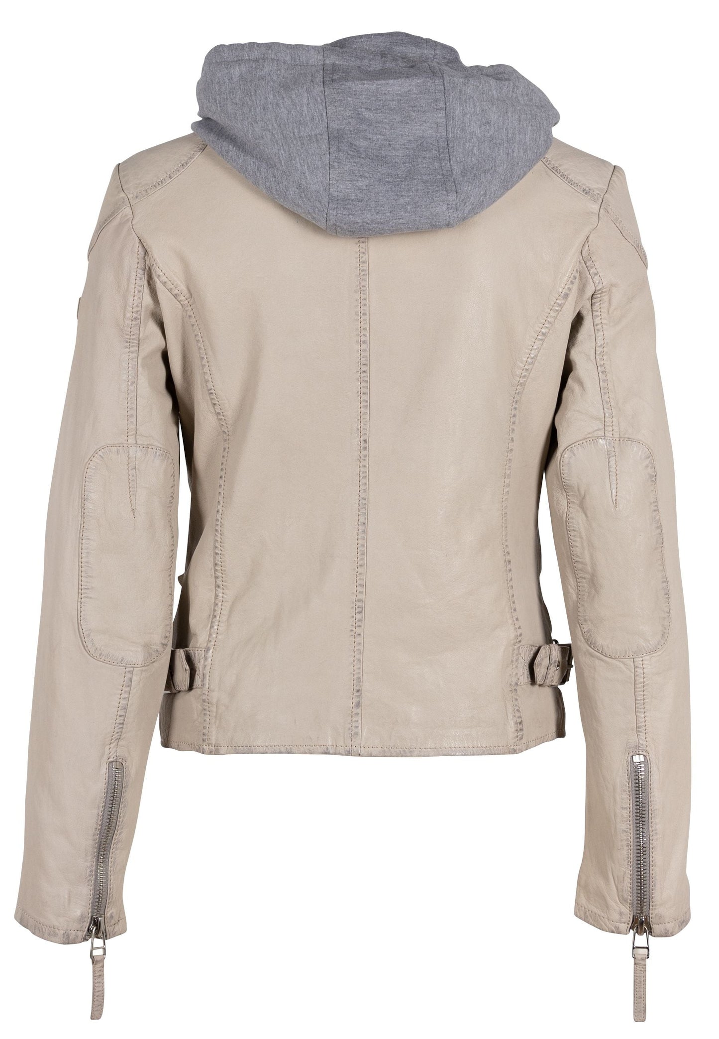 Finja RF Leather Jacket, Light Beige