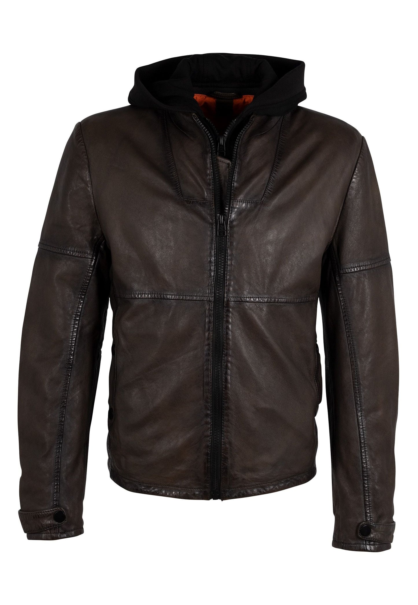 Wygo RF Leather Jacket, Dark Olive