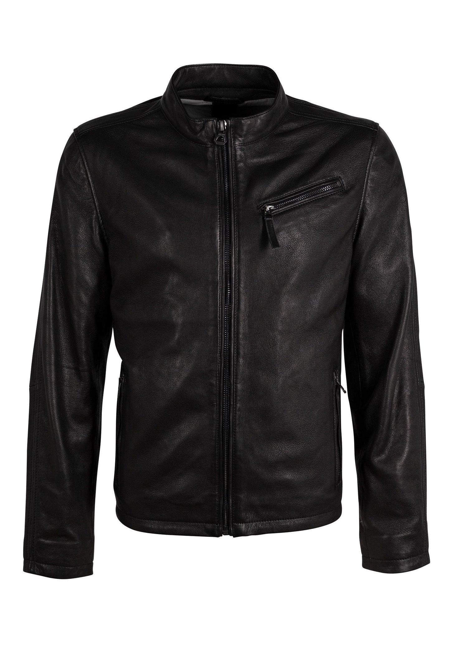 Jaqua CF Leather Jacket, Black