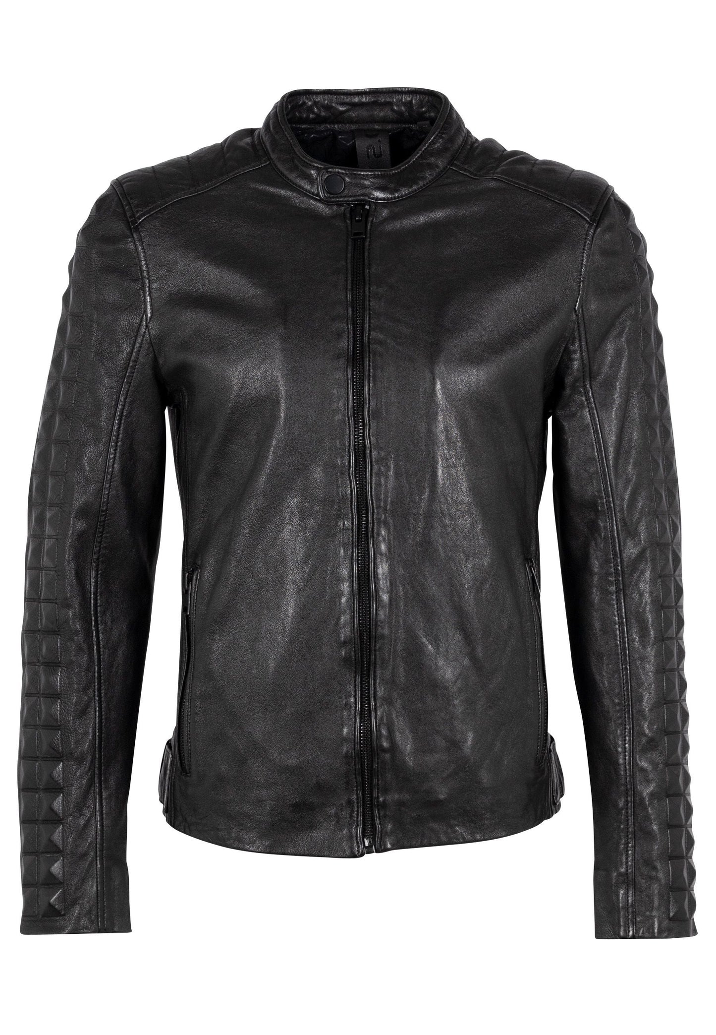 Malak RF Leather Jacket, Black