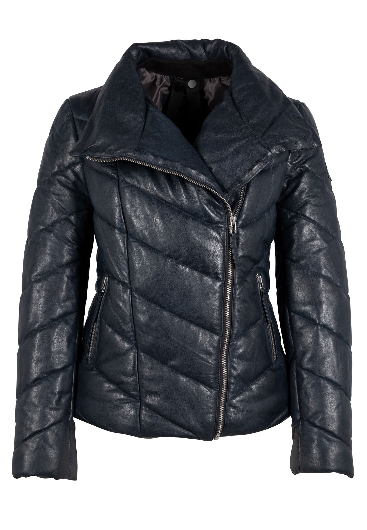 Romea CF Leather Jacket, Navy