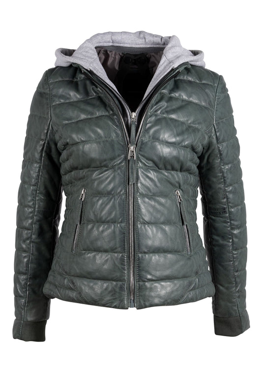 Robin CF Leather Jacket, Sage